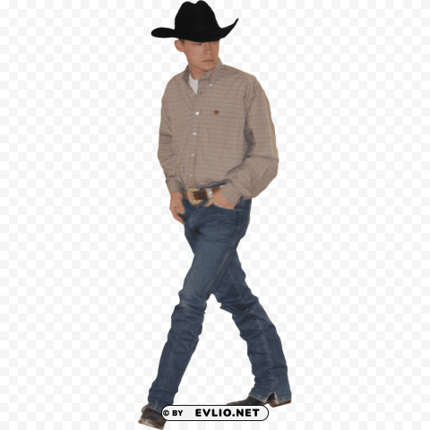cowboy Isolated Character on Transparent PNG
