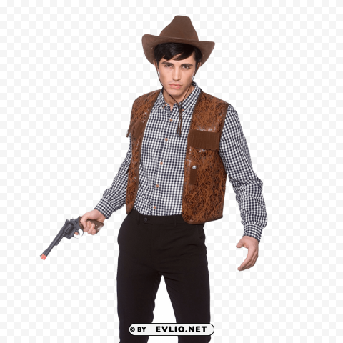 cowboy s Clean Background Isolated PNG Character