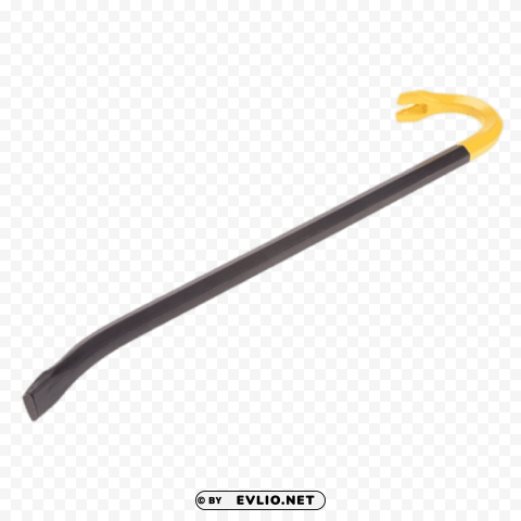 crowbar yellow head PNG Illustration Isolated on Transparent Backdrop