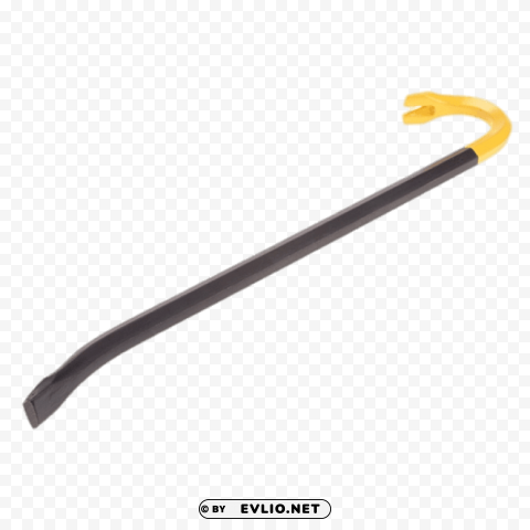 Transparent Background PNG of crowbar yellow head PNG Illustration Isolated on Transparent Backdrop - Image ID 99dbc792