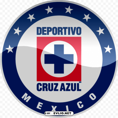 cruz azul football logo PNG Graphic Isolated on Clear Background Detail