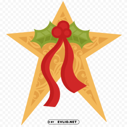 Cute Christmas Star PNG Free Download