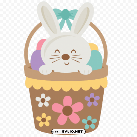 cute easter bunny PNG clip art transparent background