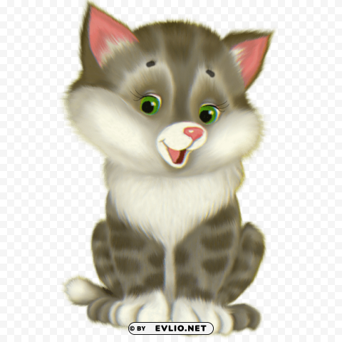 Cute Kitten Cartoon Free Clear PNG Pictures Broad Bulk