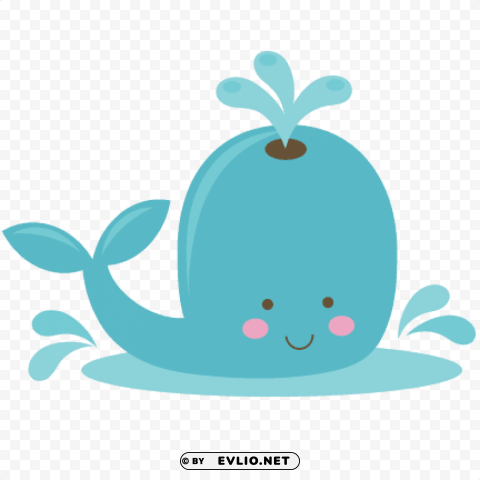cute whale HighResolution Isolated PNG Image