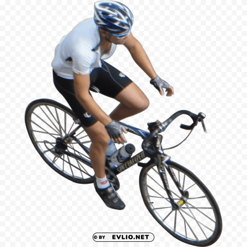 cyclist top view PNG graphics with transparency