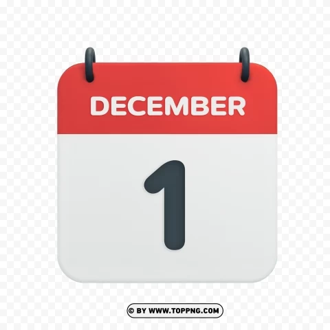 December 1st Calendar Date Icon in Vector Transparent HD PNG images with no background assortment