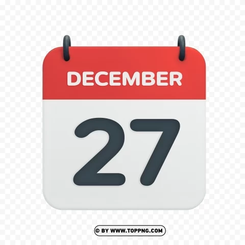 December 27th Date Icon in Vector Transparent HD Image PNG images without BG