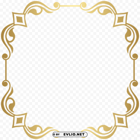 deco frame border PNG with Isolated Object