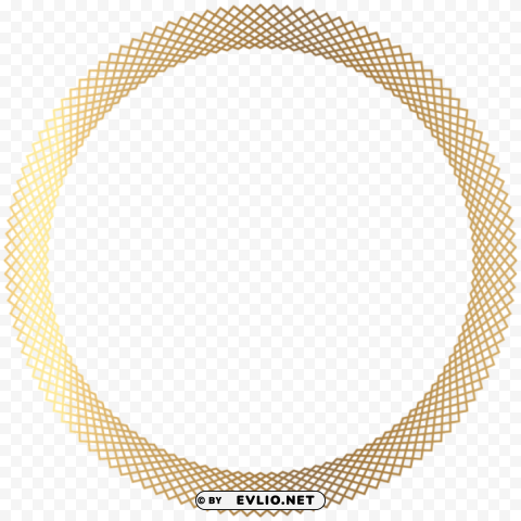 deco gold round border PNG free transparent