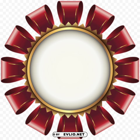 deco seal red gold transparent PNG with cutout background