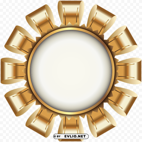 deco seal white gold transparent PNG with Isolated Transparency