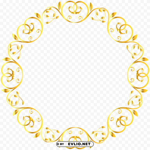 decorative round border frame PNG Image Isolated with Transparent Clarity
