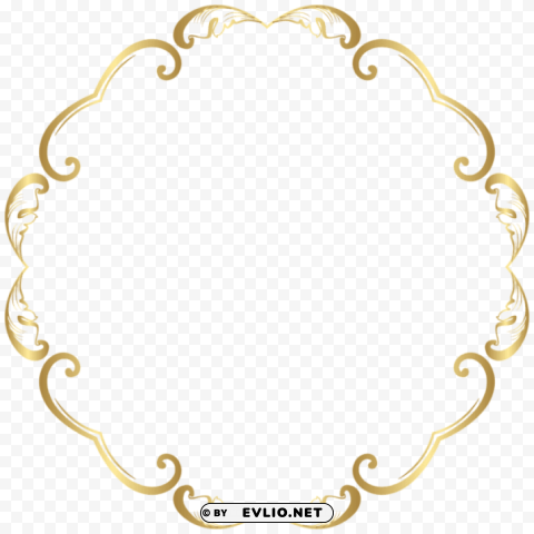 decorative round border frame transparent PNG Image Isolated with Transparency