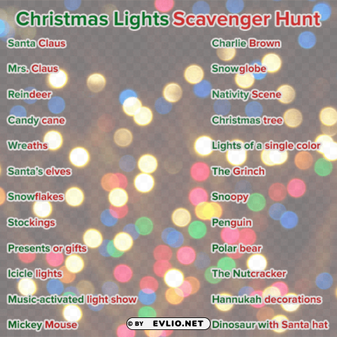 denver7 has created the following holiday scavenger - christmas lights overlay for photosho PNG transparent icons for web design