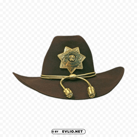 Deputy Sheriffs Hat Isolated Graphic With Clear Background PNG