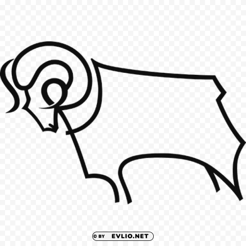 Derby County Fc Football Logo Isolated Design On Clear Transparent PNG