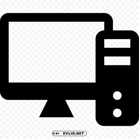 desktop computer n Clear Background PNG Isolated Item