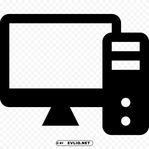 Desktop Computer N Clear Background PNG Isolated Item