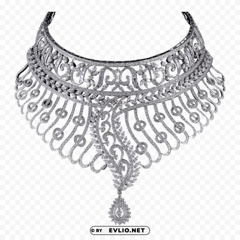 diamond necklace PNG for business use