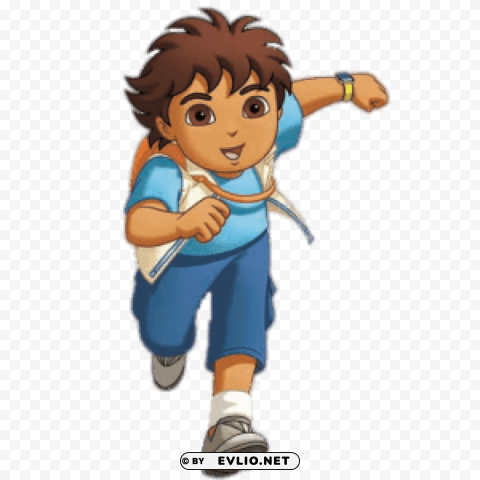 diego running PNG Image with Transparent Isolated Graphic Element
