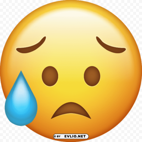 disappointed but relieved emoji icon High-definition transparent PNG