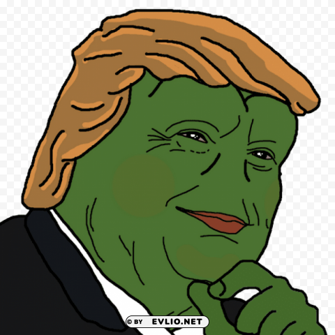 Transparent background PNG image of donald trump pepe Transparent Background PNG Isolated Icon - Image ID 683c117b