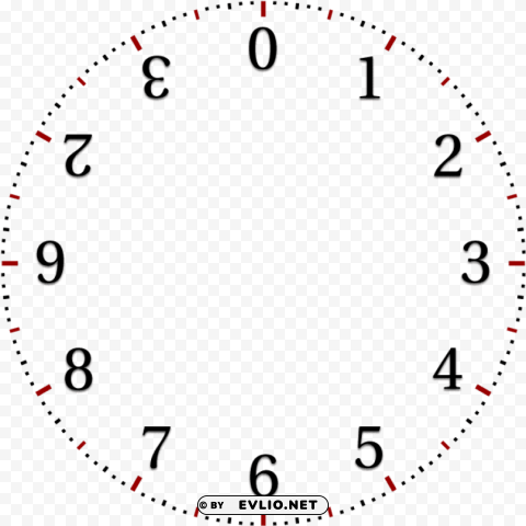 Duodecimal Or Dozenal Clock PNG With Transparent Overlay