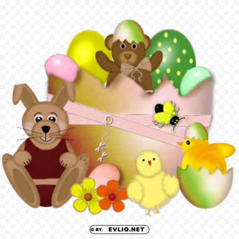 Easter Clean Background Isolated PNG Character