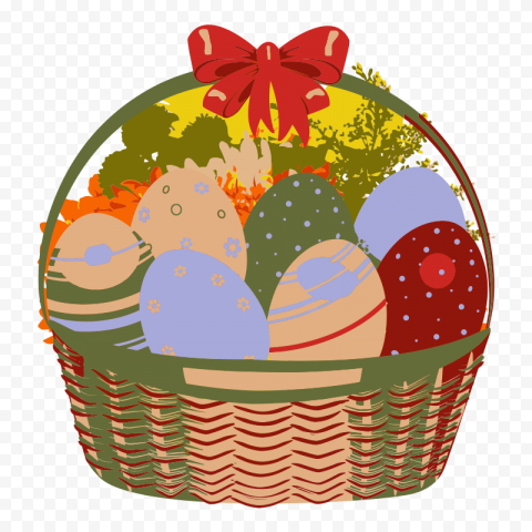 easter basket svg cut files svg scrapbook cut file - clip art Transparent Background Isolated PNG Design Element PNG transparent with Clear Background ID 9054e235