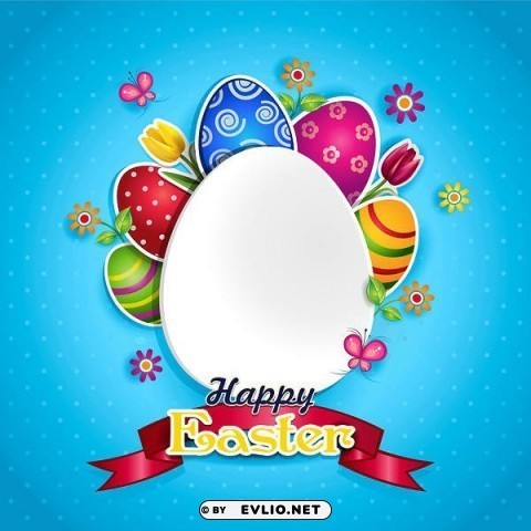 easter bluewith eggs PNG images with transparent layering