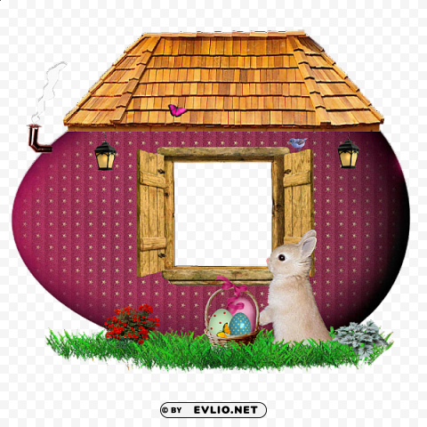 easter bunny house frame Clear PNG pictures assortment