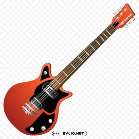 electric guitar PNG Graphic Isolated on Clear Backdrop