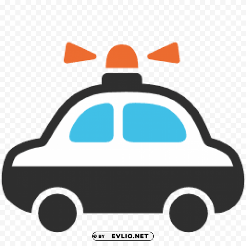 Emoji Android Police Car PNG With Alpha Channel For Download