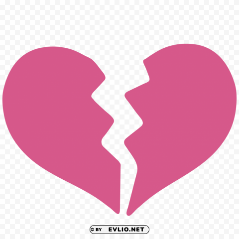 Emoji Heart Break Transparent Background PNG Isolated Character