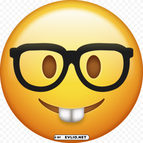 emoji iphone nerd PNG images with no attribution