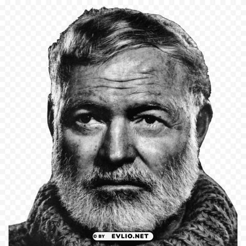 ernest hemingway PNG graphics with clear alpha channel selection