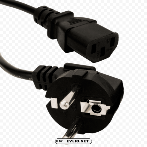 eu black plug PNG transparent elements complete package