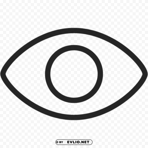 eye outline large Transparent PNG Illustration with Isolation