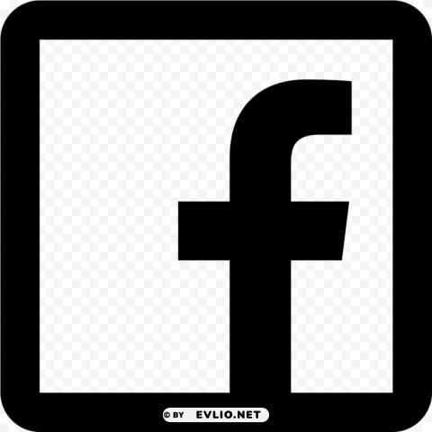 facebook logo transparent black and white PNG images without licensing