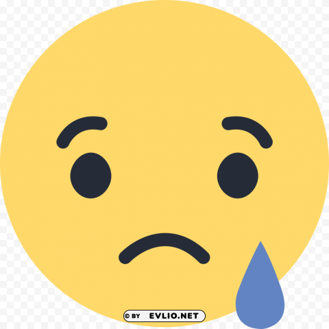 Facebook Sad Emoji Isolated Character With Transparent Background PNG