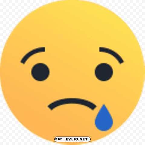 facebook sad react Isolated Element on Transparent PNG