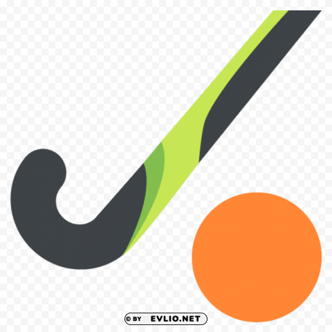 field hockey emoji Isolated Design on Clear Transparent PNG