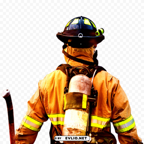 firefighter Isolated Artwork with Clear Background in PNG