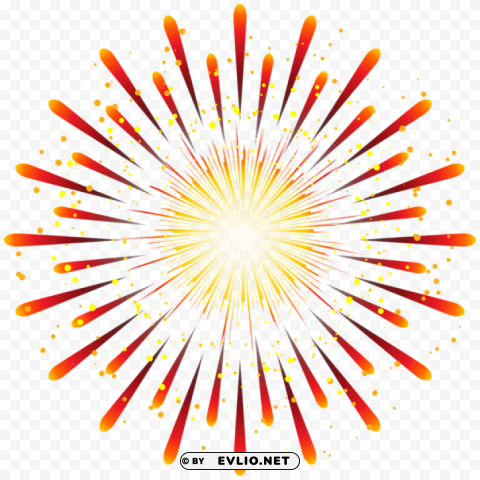 firework orange Isolated Graphic on Transparent PNG