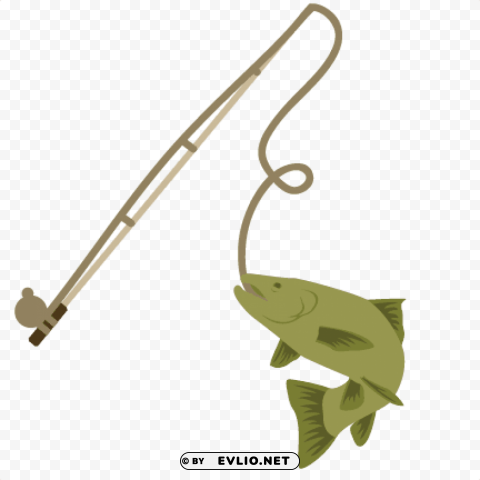 fishing Isolated Artwork on Transparent PNG