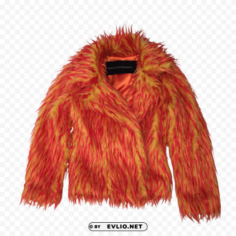 flame fur coat Transparent PNG Isolated Graphic Element