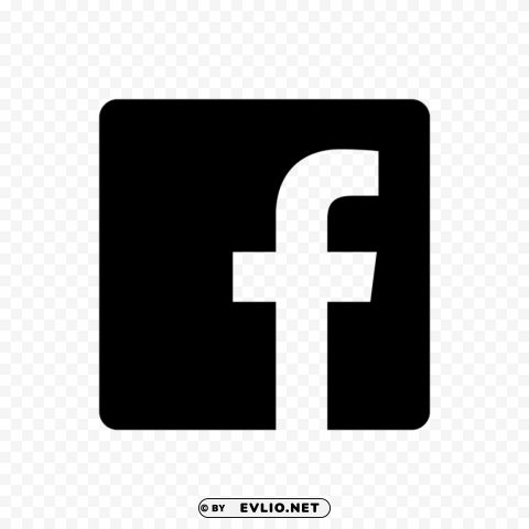 flat facebook logo black and white PNG images with transparent space