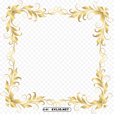 Floral Border Frame Transparent Background PNG Isolation