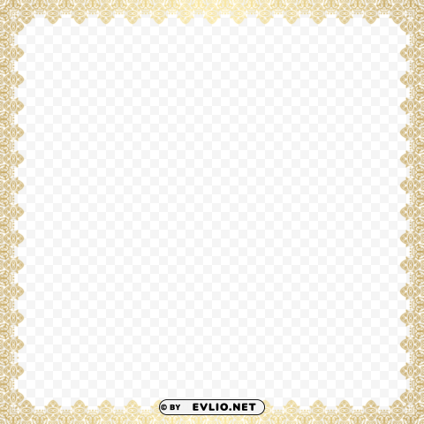 Frame Border Gold Transparent PNG Graphic With Isolated Object